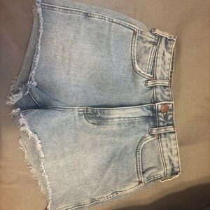 Billabong Light Blue Frayed Hem Jean Shorts